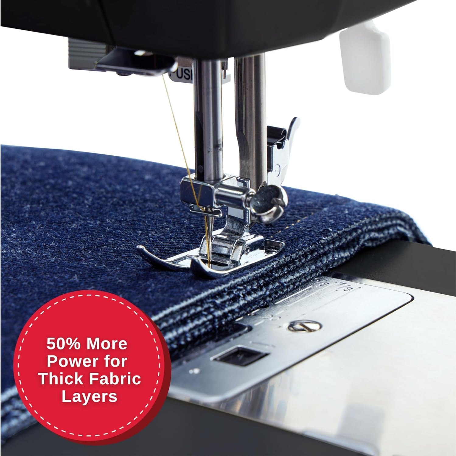 SINGER Heavy Duty 4432 High Speed Black Sewing Machine with Accessory Kit | Strong Motor with Enhanced Piercing Power, 110 Stitch Applications, Full Metal Frame, 1-Step Buttonhole & LED Light