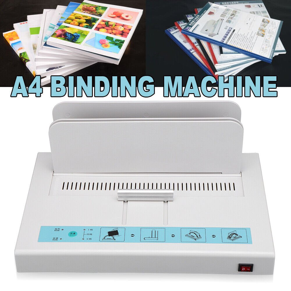 110V Thermal Binding Machine Universal Electric Book Automatic Binder 3 Gears Adjustable