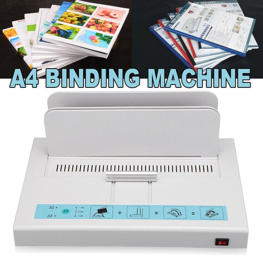 Hot Melt Glue Thermal Binding Machine Electric Book Desktop Binder for A4 A5 Paper