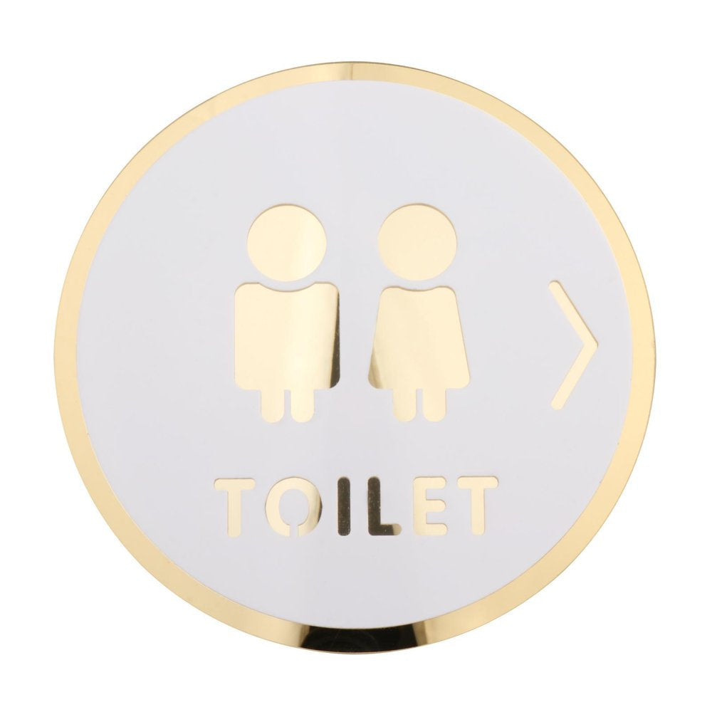 Toilet Door Sign Bathroom Sign Acrylic Pictogram Toilet Symbol Bathroom Door Signage Restroom Sign for Commercial Public Place Store Mall Style B