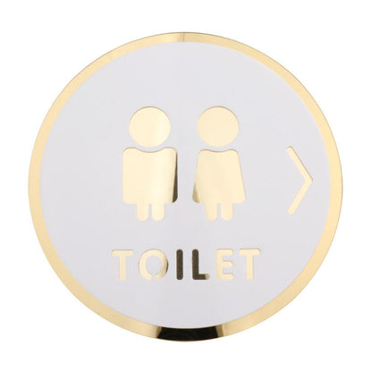 Toilet Door Sign Bathroom Sign Acrylic Pictogram Toilet Symbol Bathroom Door Signage Restroom Sign for Commercial Public Place Store Mall Style B