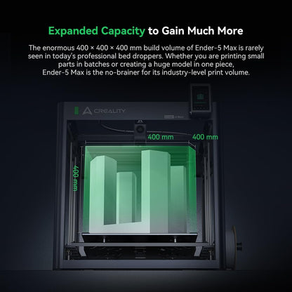 Creality Ender 5 Max 3D Printer 400×400×400Mm Large Build Volume, 700Mm/S Fast Printing Speed, 64-Point Auto Leveling, All-Metal Frame & Dual Gear Extruder, Multi-Printer Control over WLAN