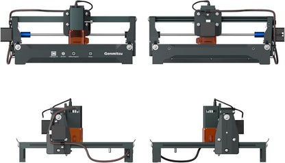 Genmitsu Laser Engraver Machine Kortek 2.5W 2500Mw, Wireless APP Supported, ±0.01Mm High Precision, Portable Laser Engraving Machine for DIY Wood, Acrylic, Leather, Glass, Metal, Fiber, Safety Class 1