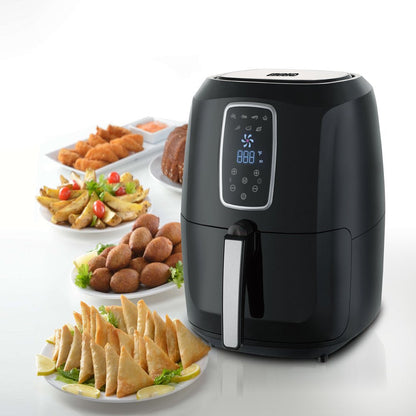 Air Fryer 1800 Watts with Digital LED Touch Display & Slide Out Pan, Detachable Basket 5.5QT Capacity (1804)