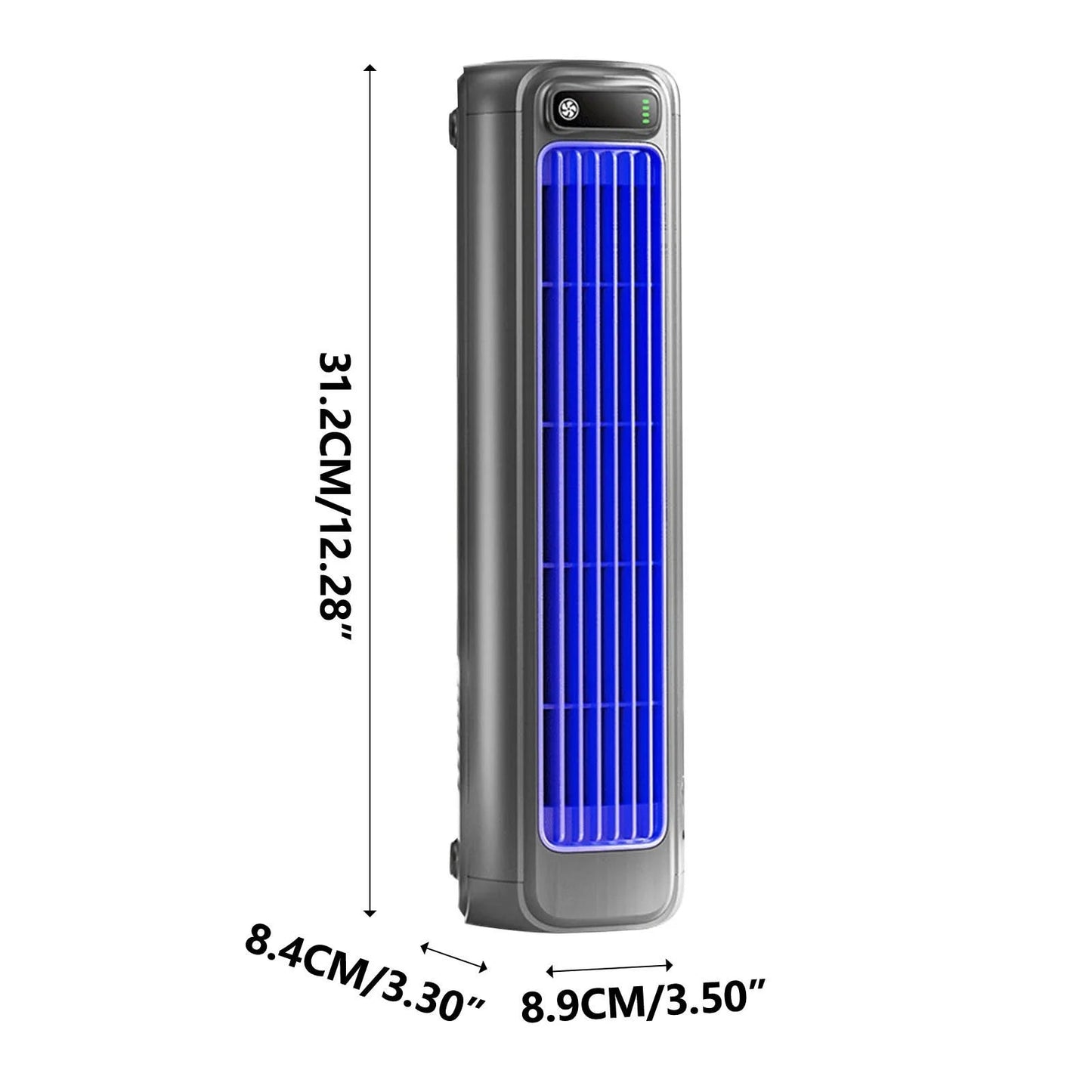 Sherum Cooling Ace, 2025 New Cooling Ace Air Conditioner, Compact, Portable ＆ Convenient Desktop Tower Fan with Three Speed Settings and Silent Operation for Kitchen, Bedroom, Outdoor Picnic (Gray)