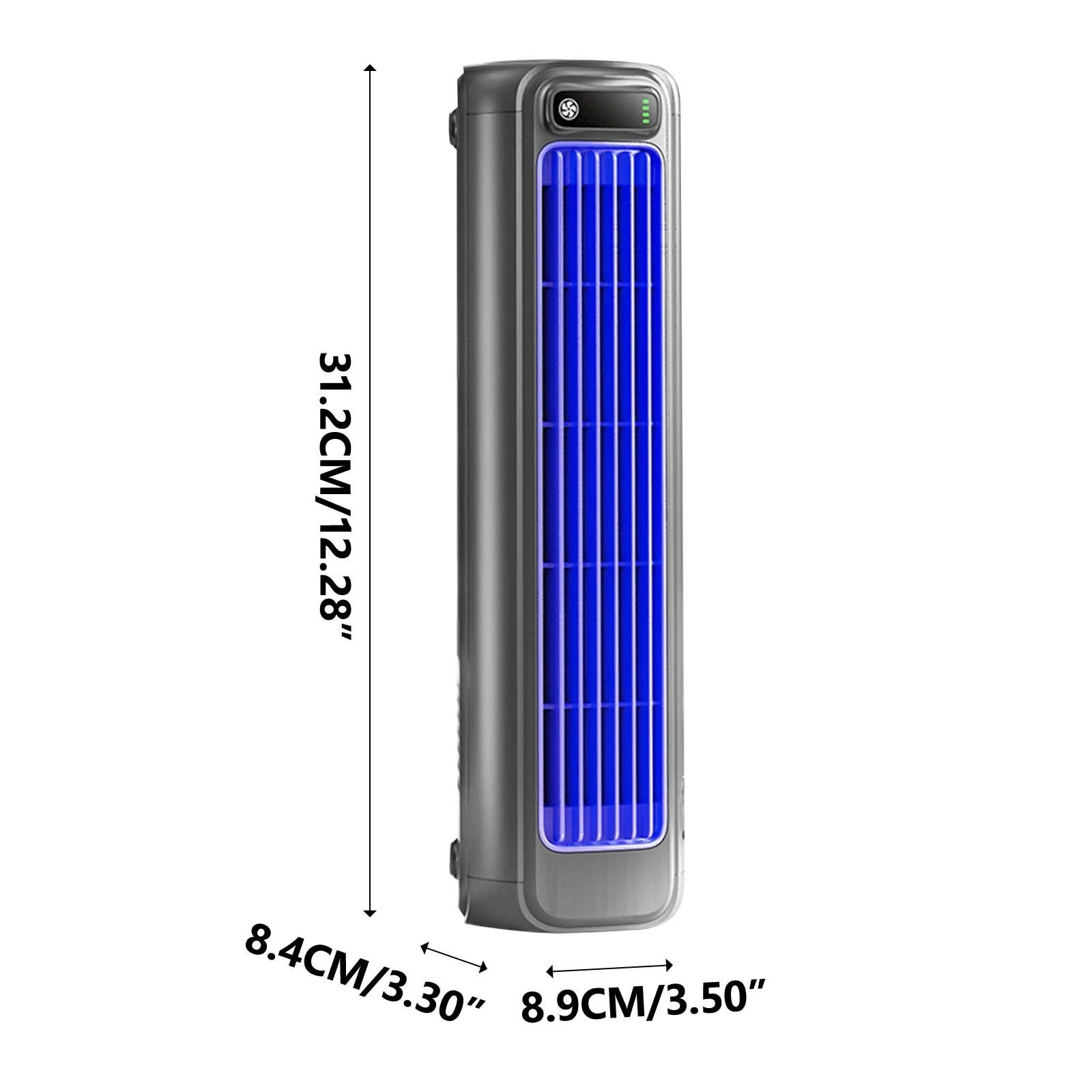 Sherum Cooling Ace, 2025 New Cooling Ace Air Conditioner, Compact, Portable ＆ Convenient Desktop Tower Fan with Three Speed Settings and Silent Operation for Kitchen, Bedroom, Outdoor Picnic (Gray)