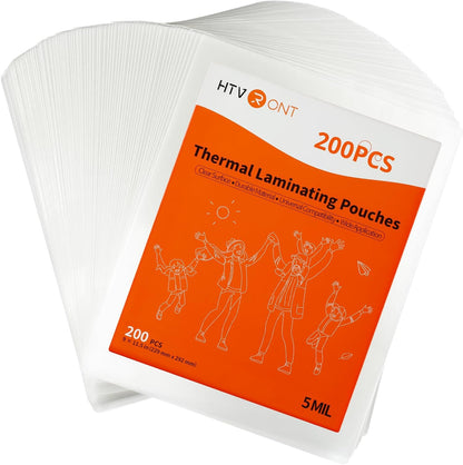 Thermal Laminating Pouches - 200 Pack Laminating Sheets (5 Mil, 9"X11.5"), Wrinkle & Bubble-Free Laminator Sheets for Ultimate Clarity & Durability in Protecting Photos & Documents