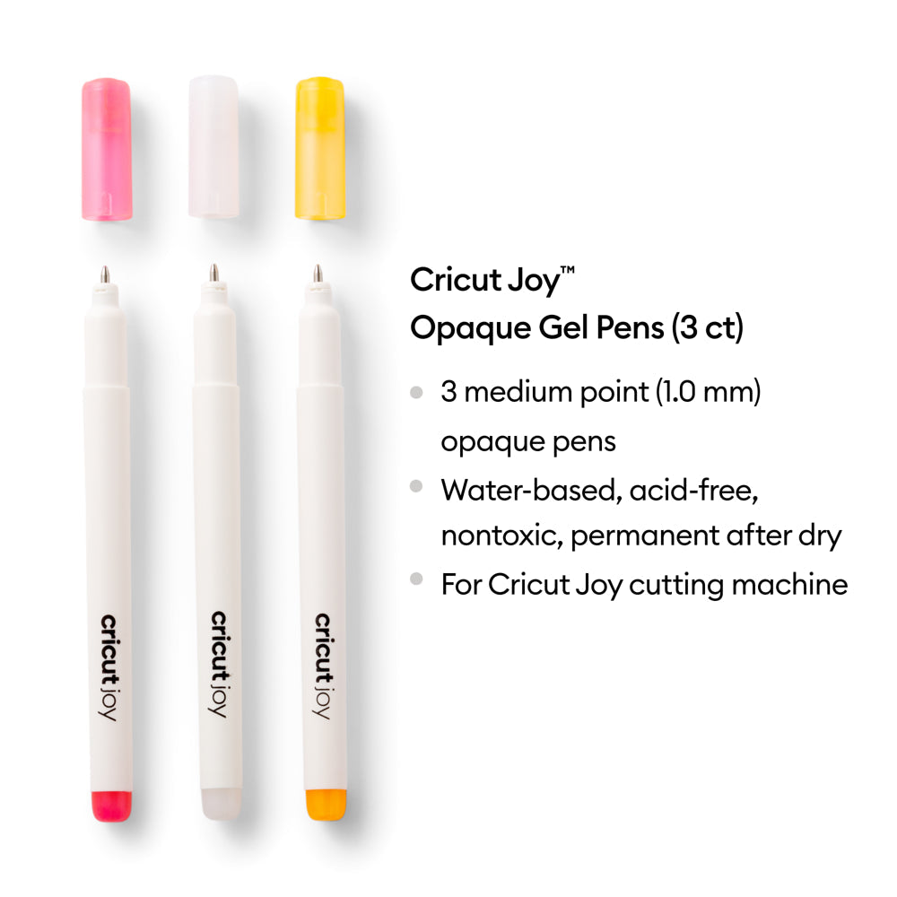 Joy™ Opaque Gel Pens 1.0 Mm, Pink/White/Orange (3 Ct), Medium Point