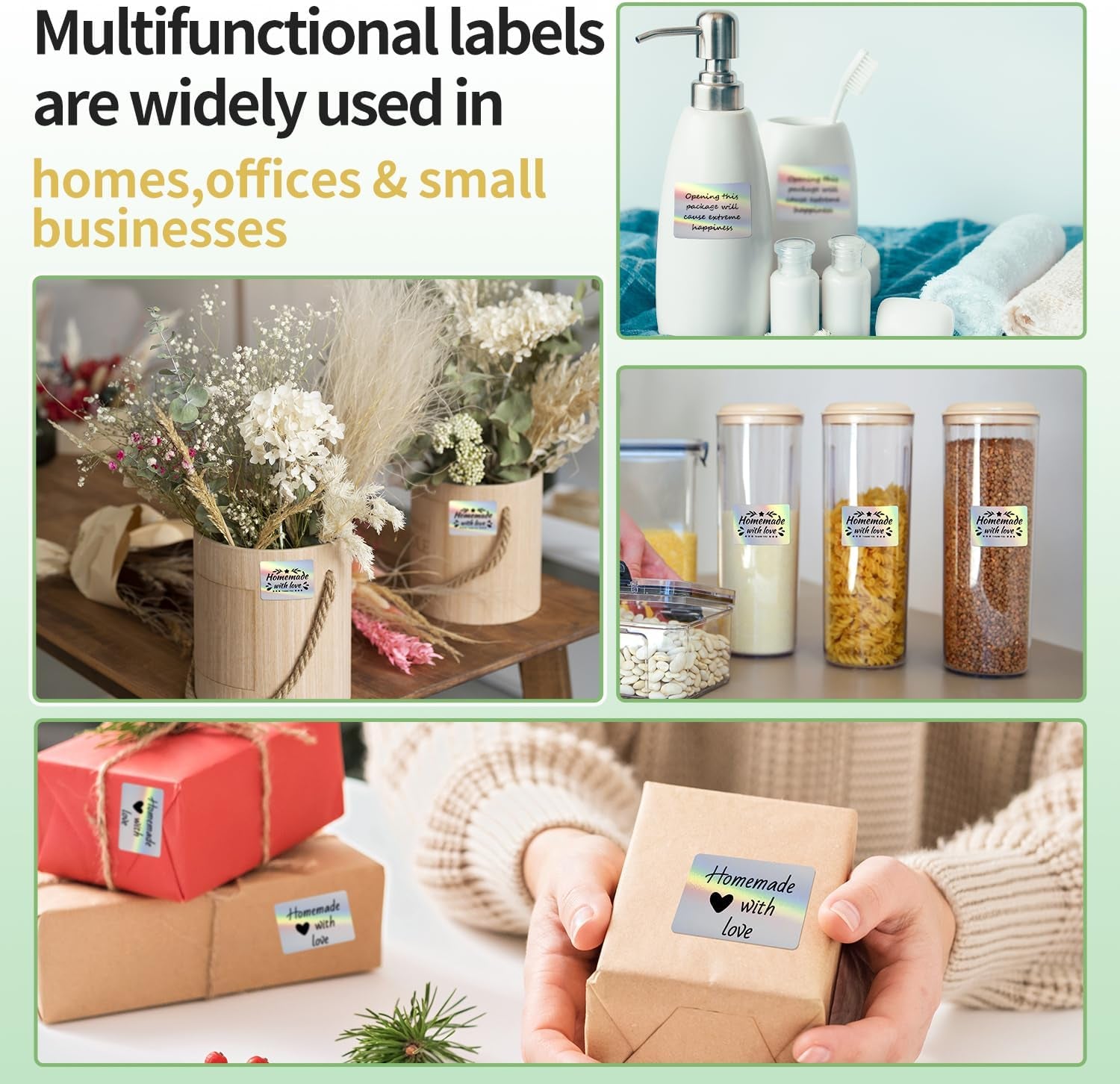 Phomemo M110 Gradual Thermal Labels - 1.57"X 1.18" (40X30Mm) Sticker Labels for Address, Barcode, Mailing, Logo, File