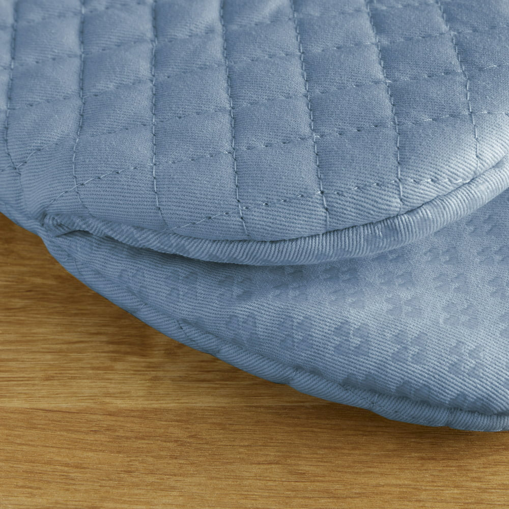 Asteroid Mini Oven Mitt Set, Blue Velvet, 5.5"X8", Set of 2