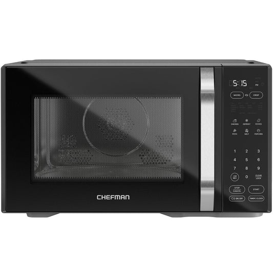 Microcrisp 1.1 Cu. Ft. Countertop Microwave Oven + Crisper, 1800 Watts, Black