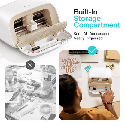 Likcut Vinyl Cutter Machine S501 - Smart Compact Sticker Maker for Vinyl & Paper Crafts, Portable Plotter DIY Cutting Machine for Sticker Joy Craft & Party Supplies, Gifts for Crafters