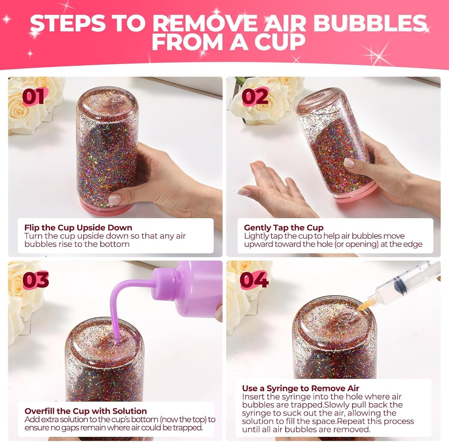 Snow Globe Tumbler Supplies, Snowglobe Tumbler Supplies Kit for DIY Glitter Snow Globe Tumbler Craft
