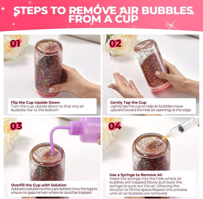 Snow Globe Tumbler Supplies, Snowglobe Tumbler Supplies Kit for DIY Glitter Snow Globe Tumbler Craft