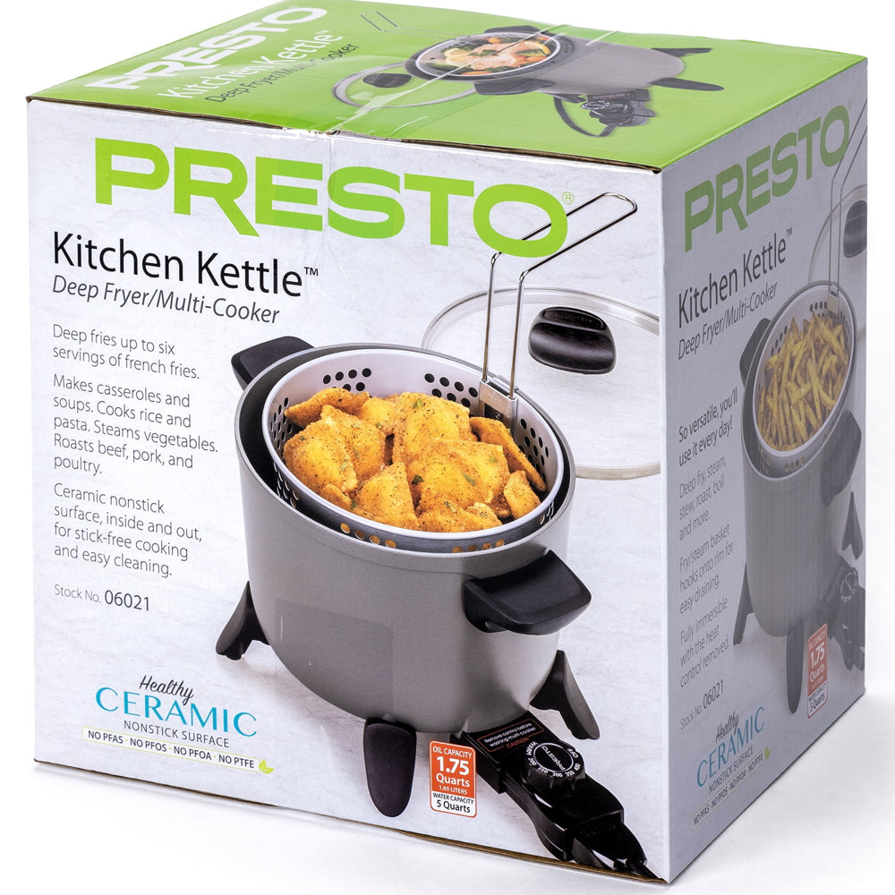 Kitchen Kettle Ceramic Deep Fryer/Multi-Cooker, 06021 New