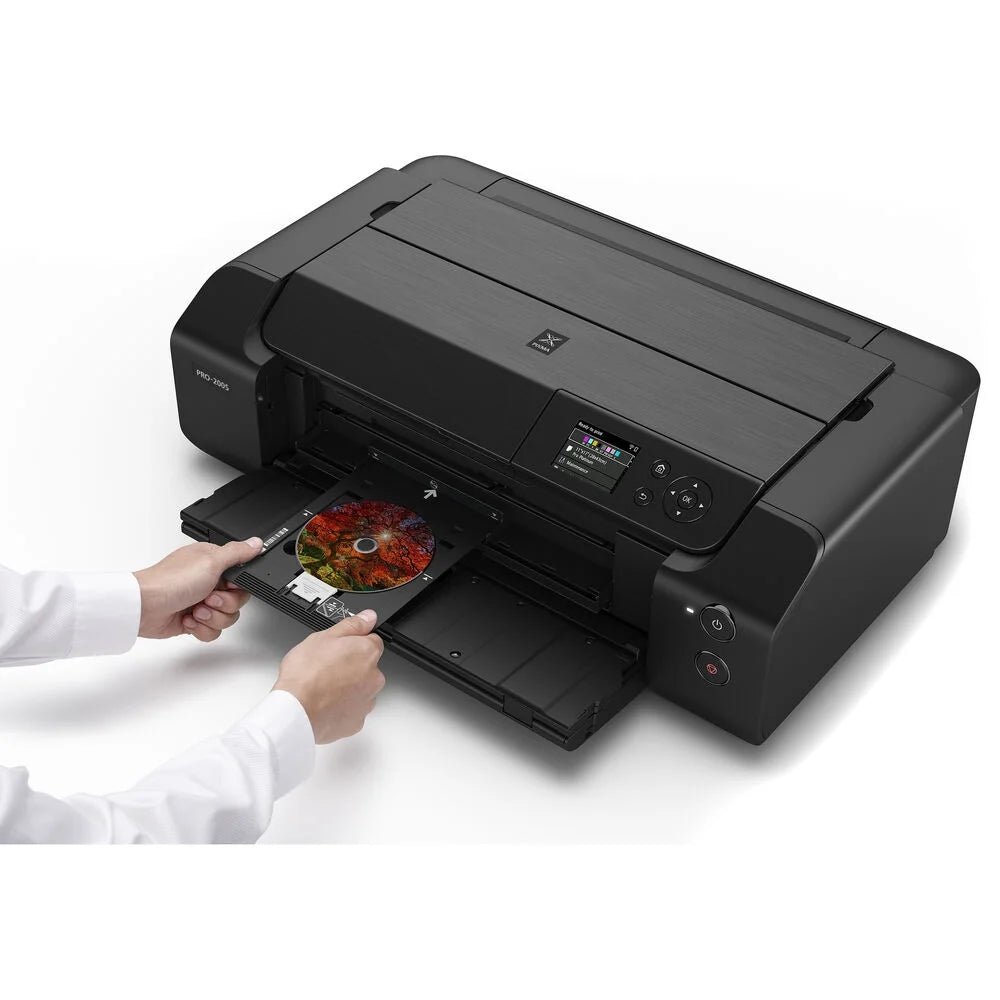 Canon PIXMA PRO-200S Wireless Photo Printer | 13-Inch Borderless Printing | 8-Color Dye Ink for Photographers & Designers (6875C002) + More (International Model)