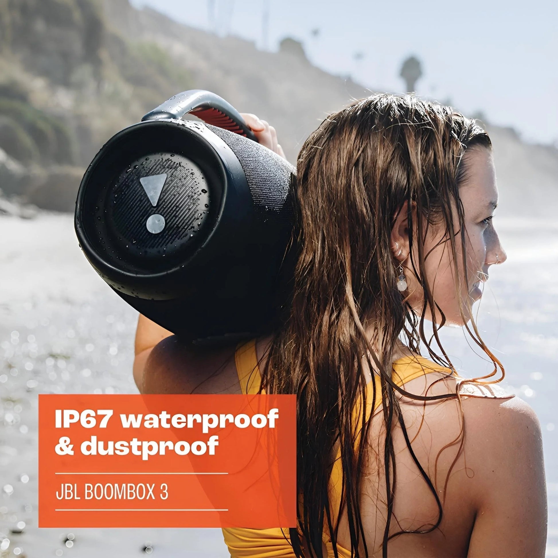 Boombox 3 Portable Bluetooth Speaker IPX7 Waterproof, Upto 24 Hours of Playtime - Black Damaged Box BOOMBOX3BLKAM