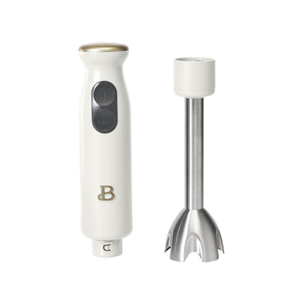 2-Speed Immersion Blender with Chopper & Measuring Cup, White Icing by Drew Barrymore