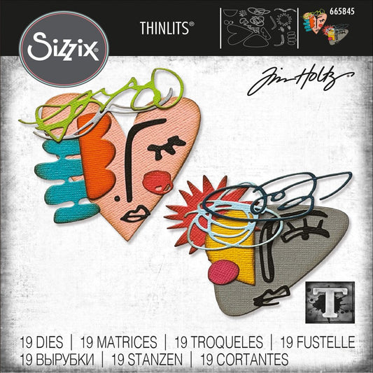 ® Thinlits® Die Set 19PK - Abstract Faces by Tim Holtz®