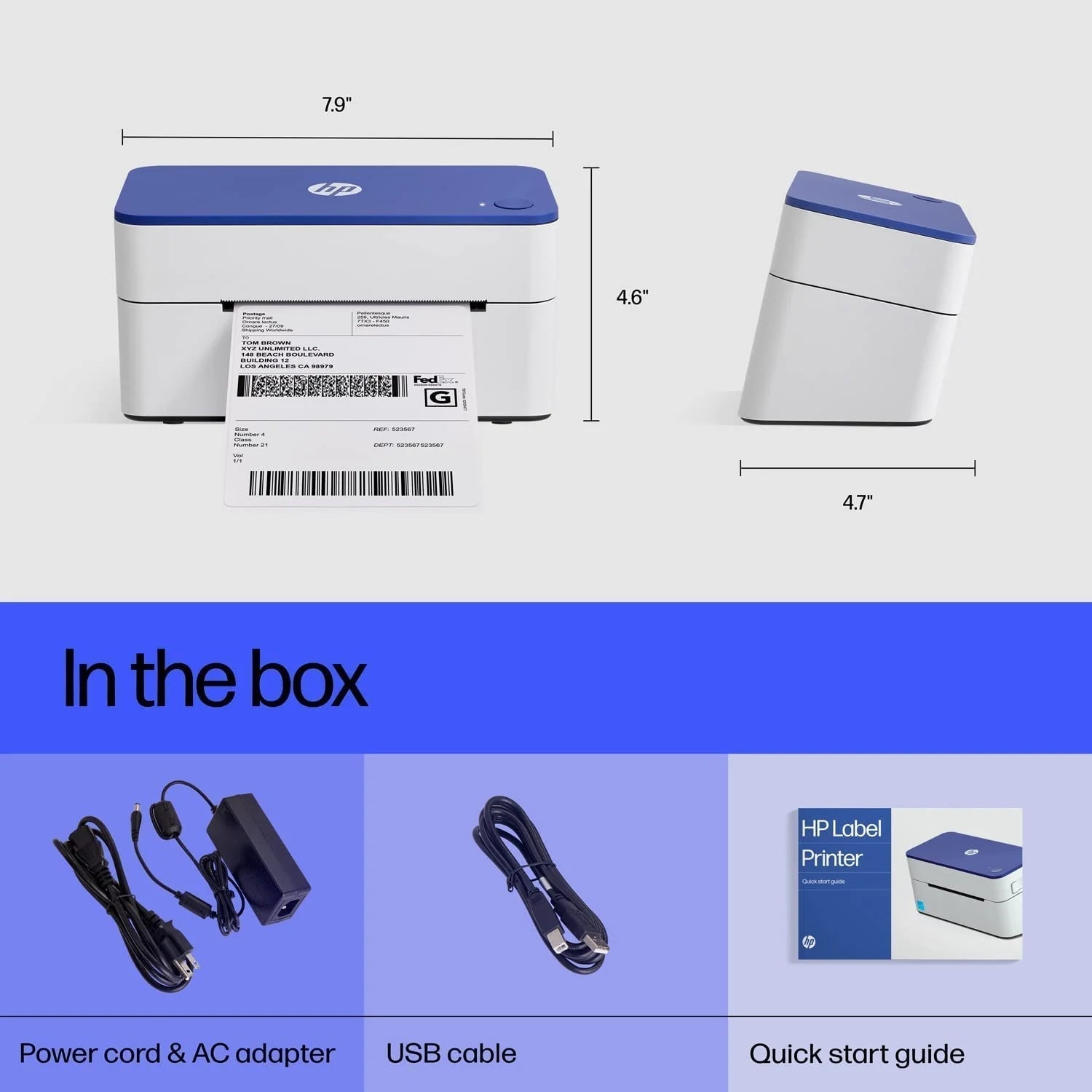 KE100 4X6 Thermal Label Printer, Compact and High-Speed - 203 DPI