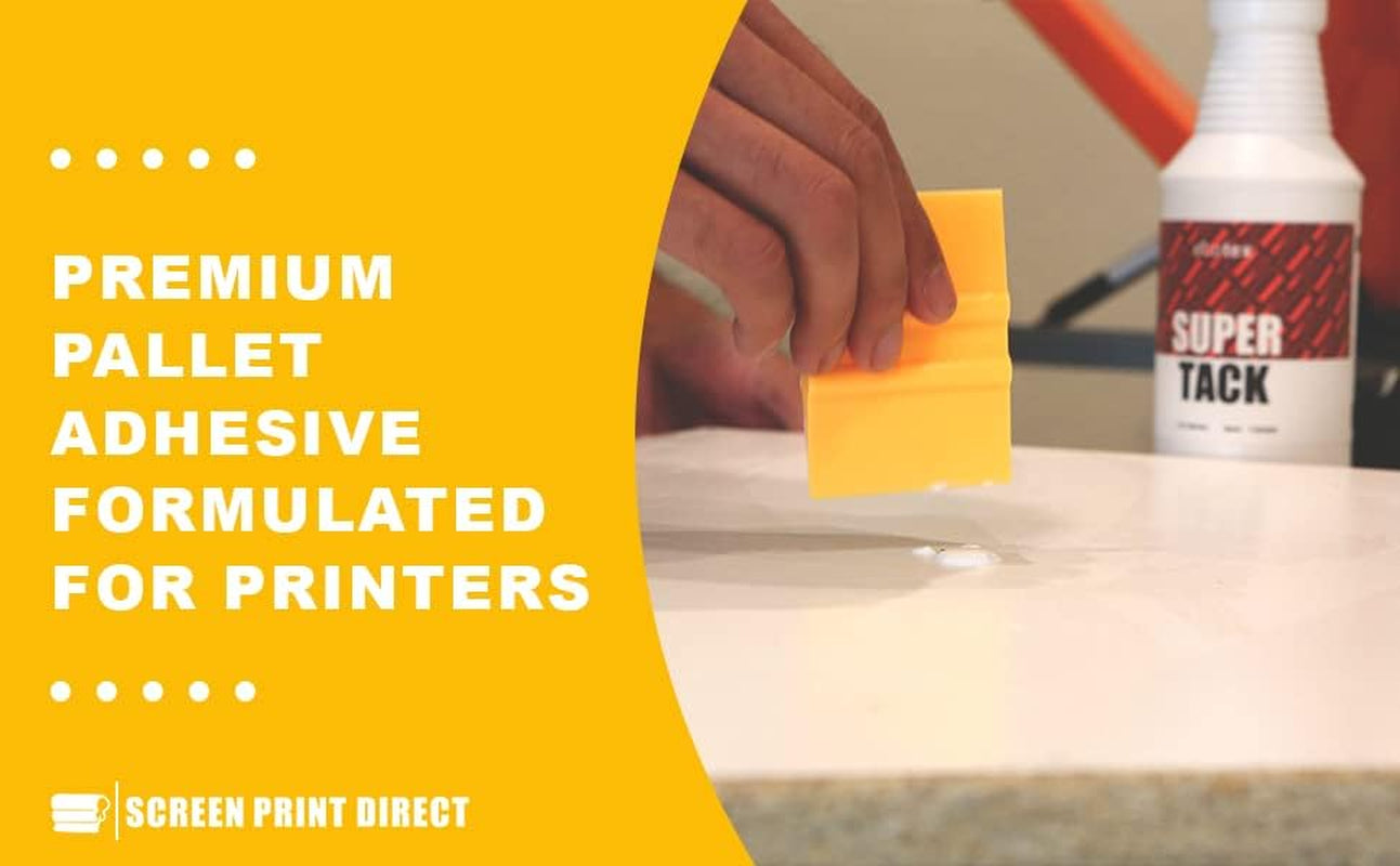 Ecotex® Super Tack Screen Printing Pallet Adhesive (Pint - 16Oz.) - Eco-Friendly Water Based Pallet Glue, Silk Screen Printing Pallet Adhesive, Fabrics and T Shirts - Screen Printing Supplies