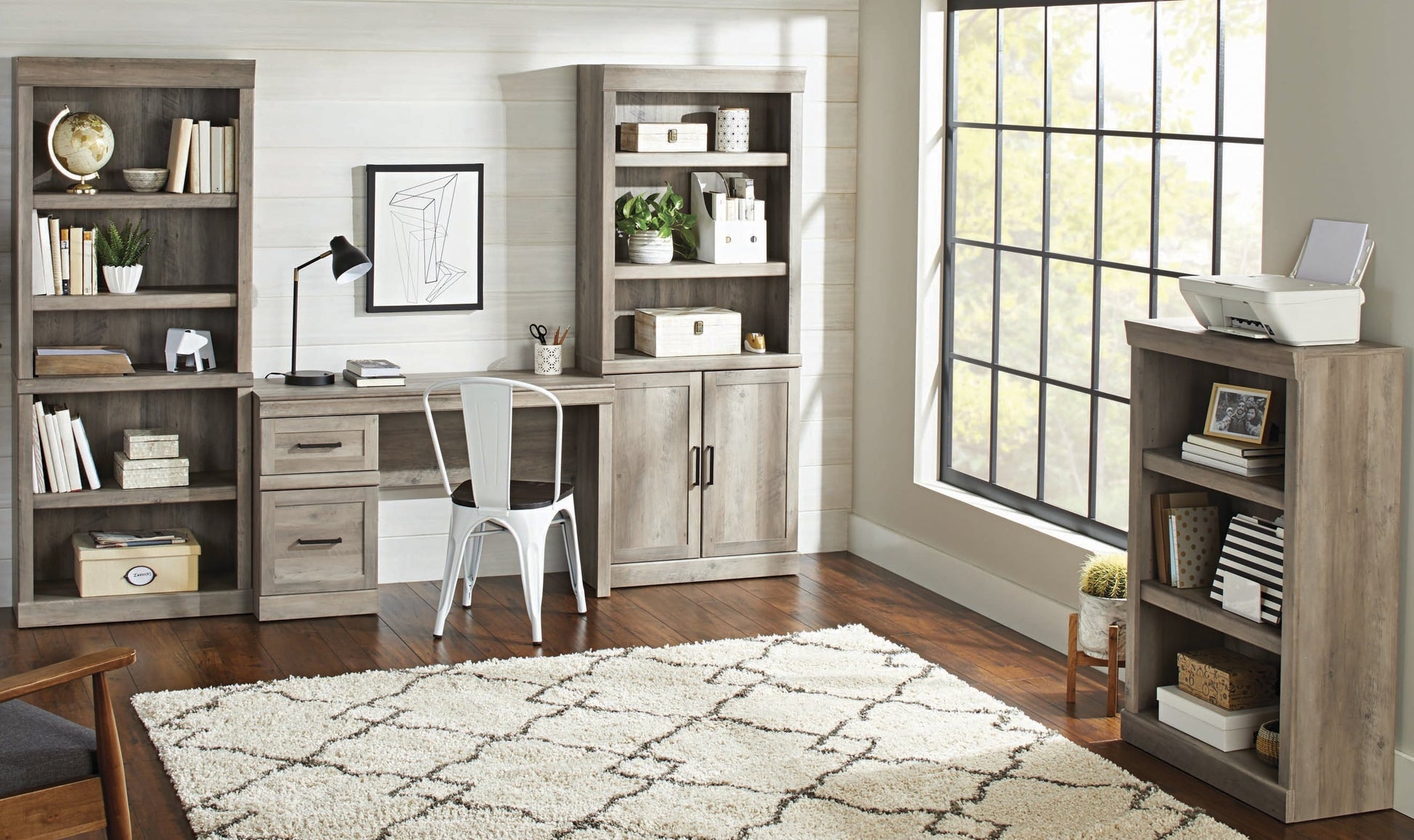 Glendale Transitional Desk, Rustic Gray Finish