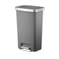 11.9 Gallon Trash Can, Plastic Kitchen Step Trash Can, Gray