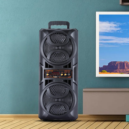 Dual 6.5" Woofer Portable FM Bluetooth Party Speaker Heavy Bass Sound Remote Control