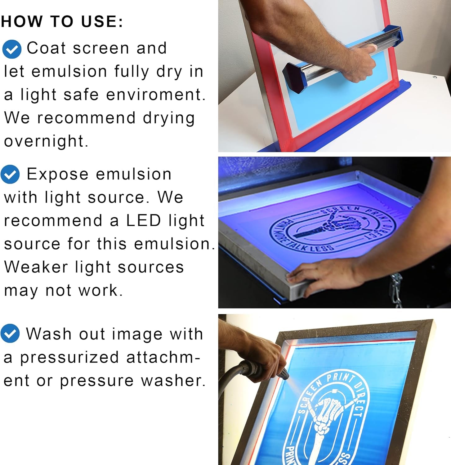 ® AP Blue Screen Printing Emulsion (Quart - 32Oz.) Pre - Sensitized Photo Emulsion for Silk Screens, Textiles, and Fabric - for Screen Printing Plastisol Ink, Screen Printing Supplies