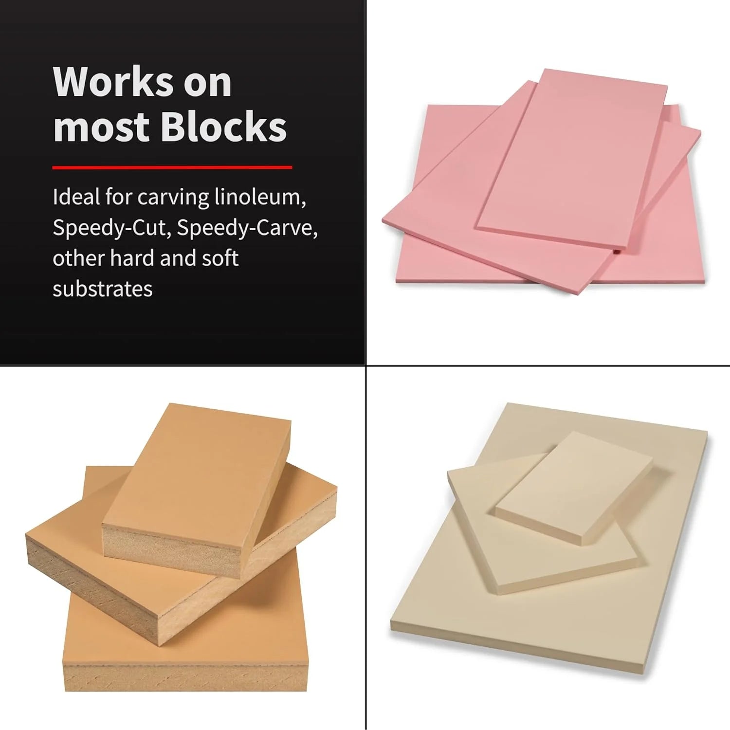 Linoleum Cutter with 5 Assorted Lino Cutters and Plastic Storage Handle