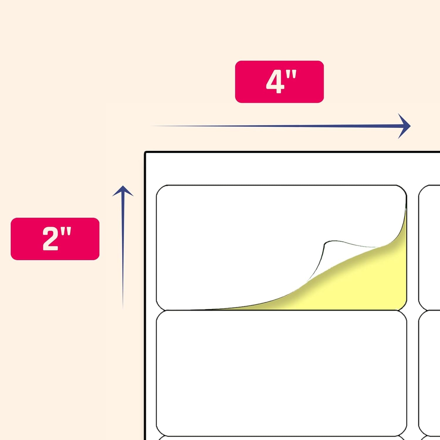 (2" X 4") 30 Sheets, Printable White Sticker Labels, Laser/Inkjet Printing - Matte, 10 per Page