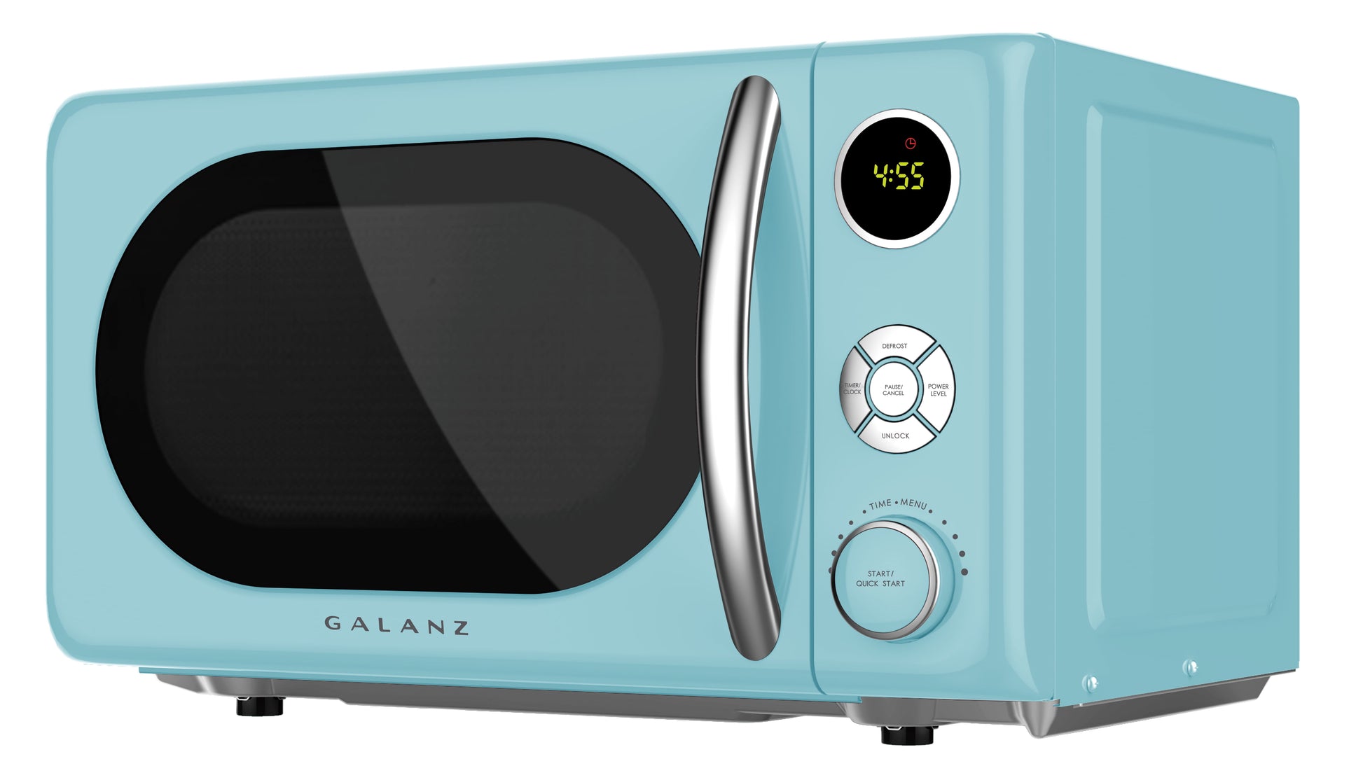 0.7 Cu Ft Retro Countertop Microwave Oven, 700 Watts, Blue, New