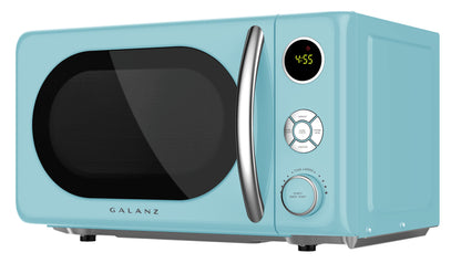 0.7 Cu Ft Retro Countertop Microwave Oven, 700 Watts, Blue, New