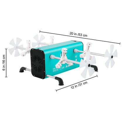 VEVOR 4 Cup Turner for Crafts Tumbler, 2 Speeds Multiple Tumbler Spinner Rotator Machine Kit with 4 Removable and Adjustable Arms, Mute Motor, 4 Independent Switches for DIY Epoxy Glitter Crafts