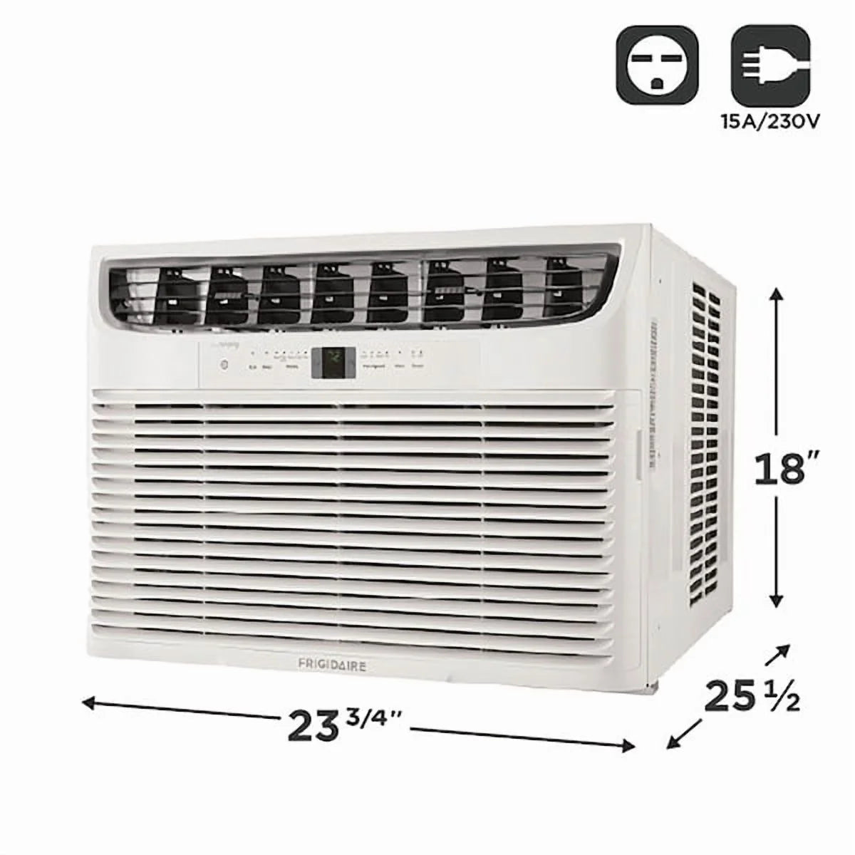 18,800 BTU Window Room Air Conditioner with Supplemental Heat 208/230V up to 1,050 Sq Ft, White