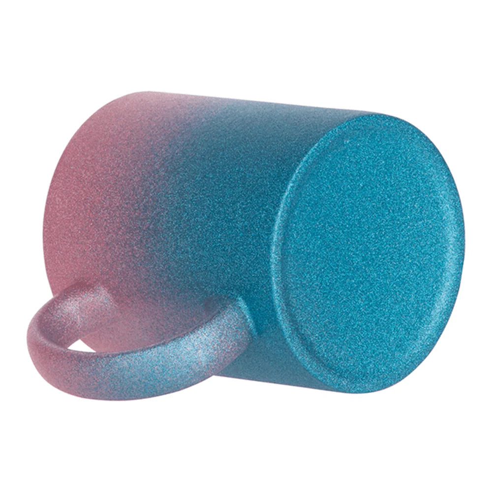HPN Sublicraft 11 Oz. Glitter Gradient Sublimation Ceramic Mug - 12 per Case