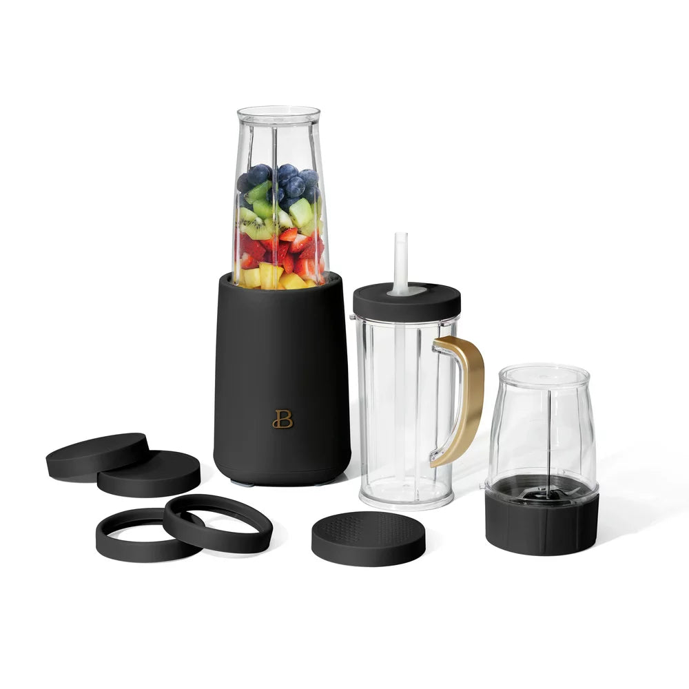 Personal Blender Set with 12 Pieces, 240 W, Black Sesame by Drew Barrymore