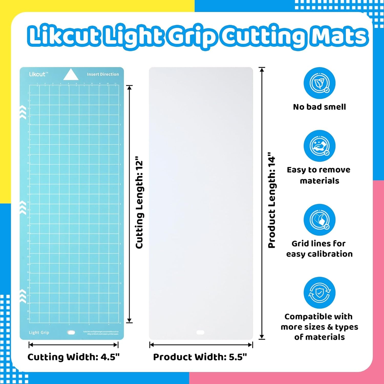 Glee S501 Vinyl Cutting Machine, 3 Likcut Light Grip Cutting Mats