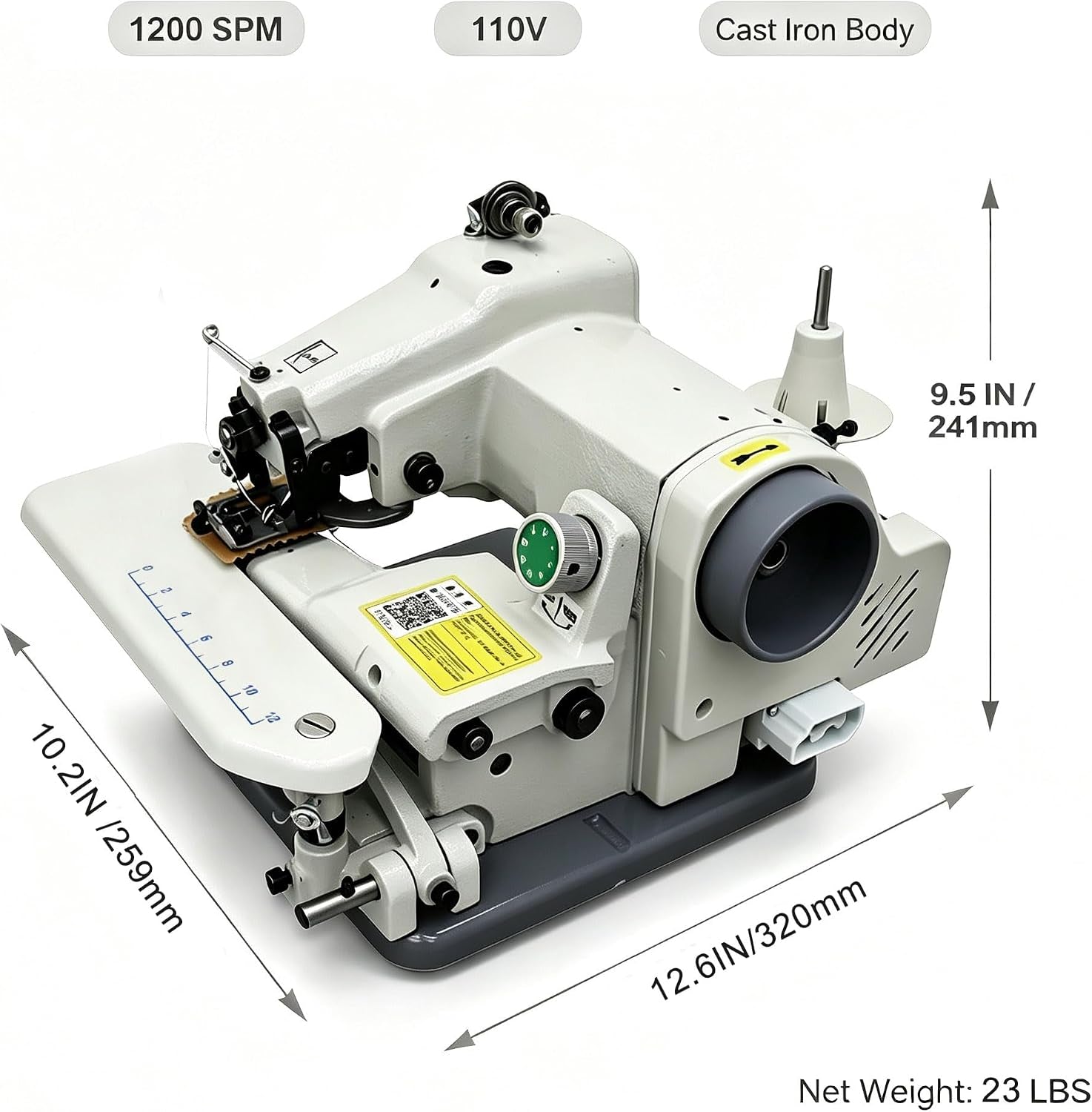 110V Portable Blindstitch Sewing Machine - 1200 SPM High - Speed, Create Invisible Seams & Blind Hem Chain Stitches Effortlessly, Perfect for Professional & Home Use