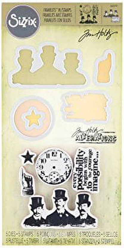 Framelits Dies 5/Pkg W/Stamps by Tim Holtz-Possibilities