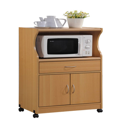 Microwave Kitchen Cart, Beech