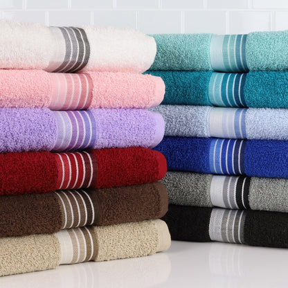 Ombre Stripe Bath Towel, Clearly Aqua