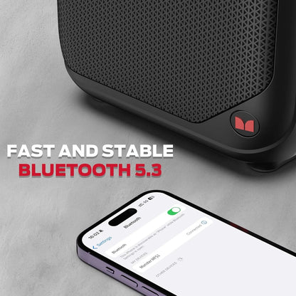 Portable Bluetooth Speakers, Wireless Bluetooth Speaker with 40W Loud Stereo Sound, Outdoor Speakers with Handle, 12H Playtime, Supports TF Card, AUX for Outdoor
