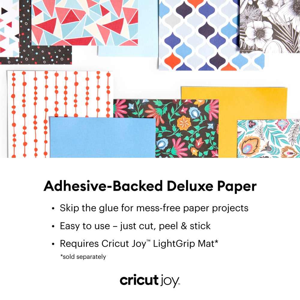 Joy Adhesive-Backed Deluxe Paper - DIY Craft Paper, Kaleidoscope, 10 Ct