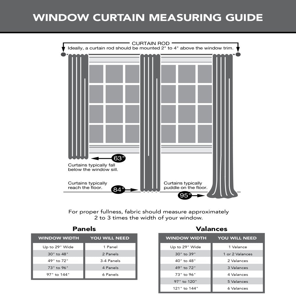 Textured Solid Curtain Single Panel, 38" X 63", Cream