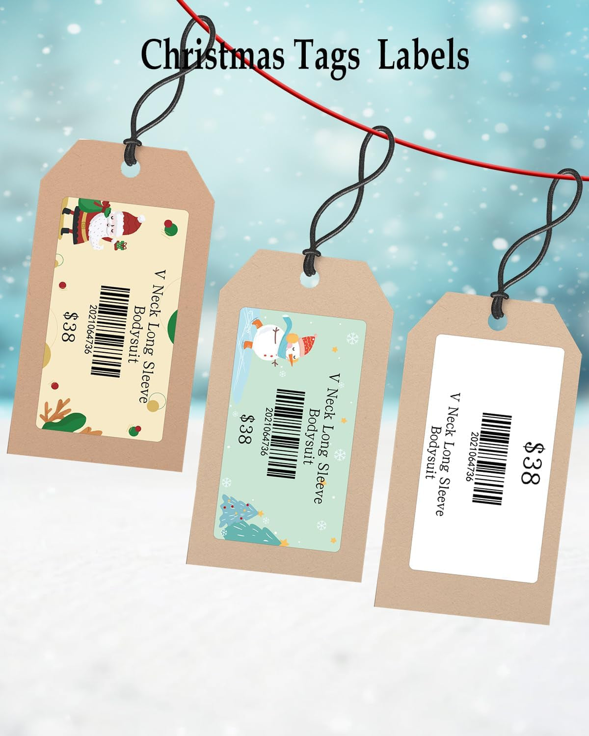 Phomemo M110 Lables, for Phomemo M110/M100/M250/M220/M108/M120 Label Maker with Festival Atmosphere Image, 1.57"*2.95"(40 X 75Mm), Self Adhesive Festival Thermal Sticker Labels,3Roll