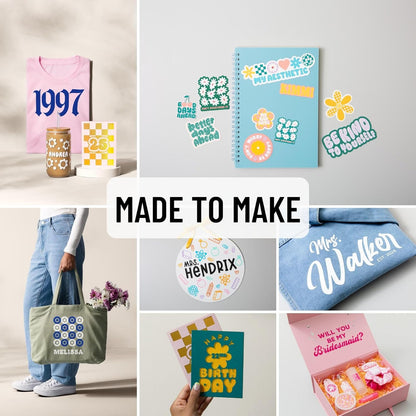 Maker 4 Machine Ultimate Bundle- Vinyl Sampler, Infusible Ink, Sticker Making Set, Iron-On Sampler Roll, Tools and Cutting Mats, Beginner Cutting Machine Set for Die-Cutting Projects