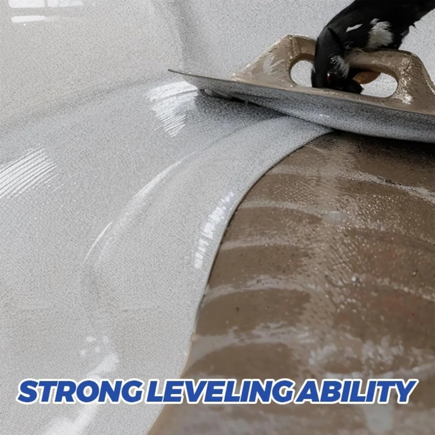 Epoxy Coloured Sand Floor Paint Coating Kit, Self Leveling Epoxy Floor Paint, High Gloss Marble Effect Coating for Garage, Outdoor, Waterproof, Non-Slip (2Kg, Medium Gray)