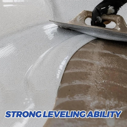 Epoxy Coloured Sand Floor Paint Coating Kit, Self Leveling Epoxy Floor Paint, High Gloss Marble Effect Coating for Garage, Outdoor, Waterproof, Non-Slip (2Kg, Medium Gray)