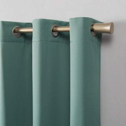 Blackout Energy Efficient Grommet Single Curtain Panel, 40"X84", Aqua